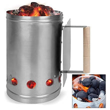 Carica l'immagine nel visualizzatore di Gallery, App Life ACCENDIFUOCO A Carbone con Manico di Sicurezza in Legno per Barbecue CIMINIERA di ACCENSIONE