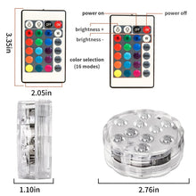 Carica l'immagine nel visualizzatore di Gallery, Luce LED Sommergibili con Telecomando RGB - Luci Piscina Impermeabili 16 Colori per Acquario, Stagno, Vasca da Bagno, Gi
