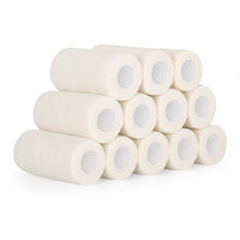 Carica l'immagine nel visualizzatore di Gallery, 12 Rotoli Fasciature Benda Elastica Bendaggio Autoadesivo 10cm x 4,5m Benda Coesiva Adesiva Nastro Bendaggio Sportivo No