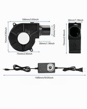 Carica l'immagine nel visualizzatore di Gallery, Ventilatore radiale regolabile 12 V con uscita d'aria: ventilatore a turbina 220 V, ventola per campeggio, barbecue, ven