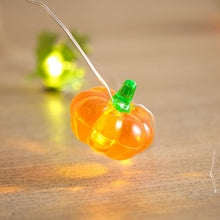 Carica l'immagine nel visualizzatore di Gallery, Lights4fun Catena Luminosa di Foglie Autunnali Zucca Ghianda con 30 Micro LED Bianchi Caldi a Pile con Timer Decorazione