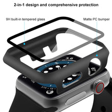 Carica l'immagine nel visualizzatore di Gallery, OFFCUP 2 Pezzi Nero Cover per Apple Watch Series 3 / Series 2, 42mm con Vetro Temperato, Copertura Completa Custodia Rig