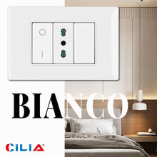 Carica l'immagine nel visualizzatore di Gallery, CILIA 3 Moduli Placca Compatibile Con VIMAR PLANA, Placche In Plastica di Alta Qualità Supporto 503 Vari 11 Colori (Bian