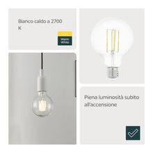 Carica l'immagine nel visualizzatore di Gallery, EGLO E27 LED, lampadina a globo classica, fonte di luce per illuminazione