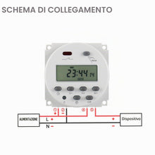 Carica l'immagine nel visualizzatore di Gallery, BAOMAIN CN101A Timer Digitale Settimanale LCD 12 V AC/DC 16 A, 17 Programmi