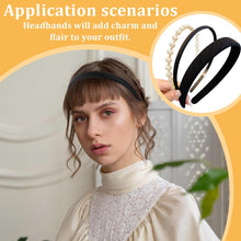 Carica l&#39;immagine nel visualizzatore di Gallery, DLPRK 3 pezzi cerchietti, cerchietto capelli donna, solido, semplice, per ragazze, larghi, medi e sottili, alla moda, per donne e ragazze (nero, bianco)