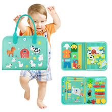 Carica l'immagine nel visualizzatore di Gallery, Busy Board Giochi Montessori 1 2 3 Anni Bambini,4 Strati Tavola Montessori 1 Anno,Pannello Sensoriale Valigetta Montesso