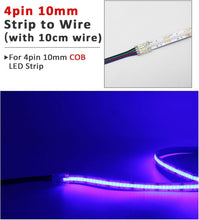 Carica l'immagine nel visualizzatore di Gallery, 4-Pin RGB COB LED Strip Connettore, trasparente Gapless connettore di estensione senza saldatura a 4Pin spina rivestito 