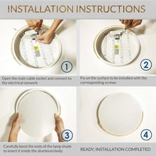 Carica l'immagine nel visualizzatore di Gallery, M Ledme - Plafoniera LED da soffitto rotondo 24W con telecomando, CCT Dimmerabile da Luce Fredda a Luce Calda, 2400 lm, 