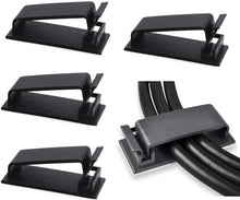 Carica l'immagine nel visualizzatore di Gallery, SOULWIT® 50 pezzi Autoadesivo Clip Cavo, Fermacavi Supporto Organizer la Gestione dei cavi per TV, PC, laptop, cavo Ethe