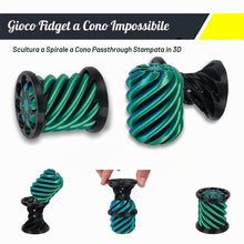 Carica l'immagine nel visualizzatore di Gallery, Impossible Cone (3PCS), 3D Stampato Spiral Cone Fidget Toy, Impossibile Piramide Scultura Passthrough, Decorazioni per i
