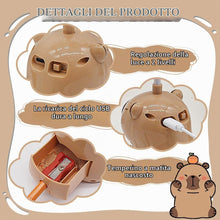 Carica l'immagine nel visualizzatore di Gallery, Luce Notturna Bambini, Lampada da Scrivania LED, lampada Capybara per temperino con Serbatoio, luce notturna USB, Luce L