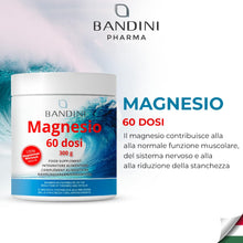 Carica l&#39;immagine nel visualizzatore di Gallery, Bandini® MAGNESIO COMPLETO IN POLVERE 430mg - Magnesio Puro 60 Dosi, Magnesio Carbonato Fonte di Magnesio Citrato, Integratore Benessere Intestinale Per Stitichezza, Ansia, Stress, Memoria (300g)