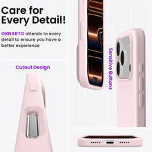 Carica l'immagine nel visualizzatore di Gallery, ORNARTO Cover per iPhone 17 Pro Silicone,Antiurto,Rosa Creta