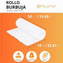 Carica l'immagine nel visualizzatore di Gallery, OFITURIA Rotolo Pluriball 50cmx10m – Kit Base con film a bolle d’aria flessibile – ideale per pluriball imballaggio, tra