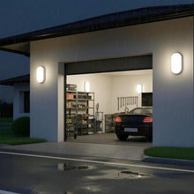 Carica l'immagine nel visualizzatore di Gallery, ANWIO Applique da Esterno Bianco, Luci da Esterno 14w, 1400lm, Luce Bianca Naturale 4000k, IP54, Lampada da Parete Ovale