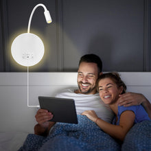 Carica l'immagine nel visualizzatore di Gallery, LED Lampada da parete Comodino Lampada da parete da lettura 12W LED Lampade da parete Faretto regolabile 3W + 9W 3000K L