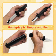 Carica l'immagine nel visualizzatore di Gallery, 4 Pezzi Coltello Finto, Coltello Finto A Scatto Ritraibile In Plastica, 18 Cm Nero, Per Scherzi, Trucchi, Feste E Giochi