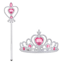 Carica l'immagine nel visualizzatore di Gallery, Vicloon Accessori Principessa, Principessa Corona e Principessa Bacchetta, Accessori Abito per Carnival Birthday Party F