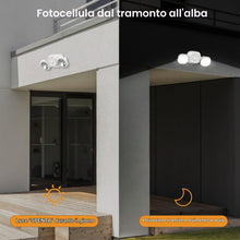 Carica l'immagine nel visualizzatore di Gallery, Toowell Lampada da esterno con sensore di movimento, telecomando, lampada da esterno a LED, con batteria, lampada da est