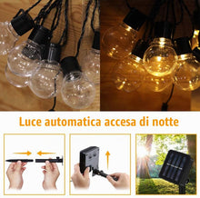 Carica l'immagine nel visualizzatore di Gallery, Luci Solari da Fata per Esterno, 3,5 m, 10 Lampadine Solari per Esterno, Luci da Fata, 8 Modalità, Luci Solari Impermeab