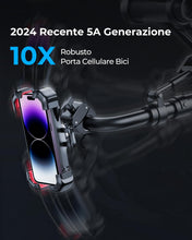 Carica l'immagine nel visualizzatore di Gallery, JOYROOM 2024 Supporto Telefono Bicicletta, [1s Blocco][100mph Militare Antivibrante] Porta Cellulare Moto, [5s Installazione ] Universale Manubrio Holder per iPhone 15, Samsung S24, 4,7-7" Smartphone
