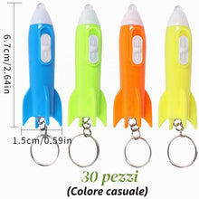 Carica l'immagine nel visualizzatore di Gallery, 30 mini torcia portachiavi luminosi per bambini - regali di compleanno per bambini, missili, piccoli regali