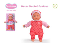 Carica l'immagine nel visualizzatore di Gallery, Nenuco- Bambola morbida 3 funzioni, emette suoni da bambino, per bambini/e da 10 mesi, Famosa 700014881