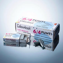 Carica l'immagine nel visualizzatore di Gallery, Colourbook Kit Cucitrice a Pinza Ufficio con Punti 6/4 Azzurro Avion