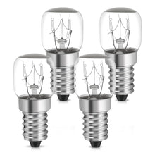 Carica l&#39;immagine nel visualizzatore di Gallery, YIIFELL 4 Pezzi lampadine per forno E14 15W,Luce Calda 2700K,Resistente al Calore Fino a 300 Gradi forno a microonde, frigorifero,Classe di efficienza energetica G [Classe di efficienza energetica A]