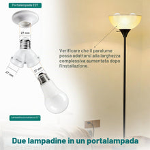 Carica l'immagine nel visualizzatore di Gallery, DiCUNO E27 2 en 1 Socket adattatore splitter, Splitter a Y, 6 Pezzi