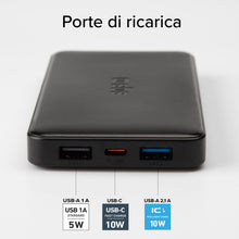 Carica l'immagine nel visualizzatore di Gallery, SBS PowerBank 10K SLIM, 10000mAh, Intelligent Charge (IC)