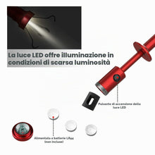Carica l'immagine nel visualizzatore di Gallery, Housolution Pinza Telescopica in Acciaio, Luce Led e Testa Magnetica, Rosso