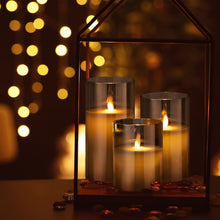 Carica l'immagine nel visualizzatore di Gallery, Candele LED, Flickering Flameless Candele, Candele a Batteria with Glass con Telecomando a 10 Tasti, Realizzato in Vera 