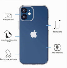 Carica l'immagine nel visualizzatore di Gallery, PhoneThrone COVER CUSTODIA PER APPLE IPHONE 12 MINI TRASPARENTE TPU SLIM MORBIDA