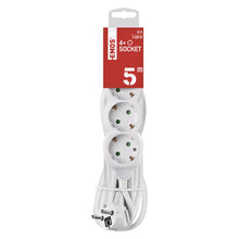 Carica l'immagine nel visualizzatore di Gallery, EMOS - Ciabatta a 4 prese 5 m - 4 prese Schuko ruotate di 45° - 250 V, 16 A, 3680 W - isolamento in PVC di alta qualità 