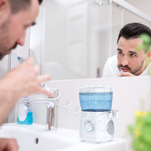 Carica l'immagine nel visualizzatore di Gallery, Sawgmore Idropulsore Dentale, irrigatore orale professionale con 8 ugelli multifunzionali, 10 impostazioni di pressione 