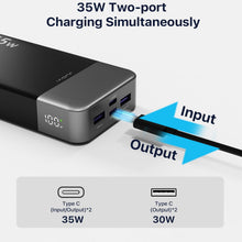 Carica l'immagine nel visualizzatore di Gallery, JUOVI Power Bank 20000mAh 35W Caricatore Portatile