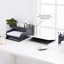 Carica l'immagine nel visualizzatore di Gallery, Amazon Basics Rettangolare Plastic Organizer - Vaschetta portaoggetti, 23.8 x 17 x 5 cm, nero