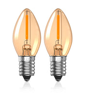 Carica l'immagine nel visualizzatore di Gallery, Luxvista Lampadine LED E14 0,5 W, lampadina notturna C7, lampadina LED Sale 2200 K, ambra bianca calda, Edison Vintage P