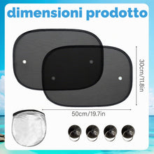 Carica l'immagine nel visualizzatore di Gallery, 2 pezzi Parasole Auto Per Bambini, 50x30cm Protezione Solare del Finestrino dell'automobile, Parasole Autoadesive per Ba