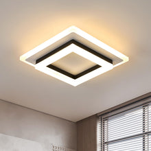 Carica l'immagine nel visualizzatore di Gallery, Lampada da Soffitto a LED, 24W Quadrata Moderno Nero