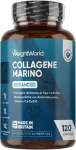Carica l'immagine nel visualizzatore di Gallery, Collagene Marino Avanzato con Acido Ialuronico, Tipo I e III, Peptidi
