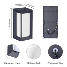 Carica l'immagine nel visualizzatore di Gallery, Klighten Applique da Parete E27 Esterno Interno, Max 60W, Luci da Parete Impermeabile IP65 Lampade da Parete Moderno per