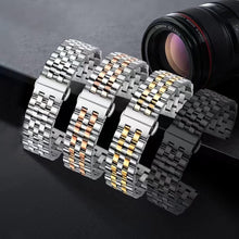 Carica l'immagine nel visualizzatore di Gallery, HEYOZURY Cinturini per Orologio in Metallo in Acciaio Inossidabile per Orologi con Estremità Dritta e Curva 18mm 19mm 20mm 21mm 22mm 24mm Cinturini di Ricambio in Braccialetti per Uomini Donne