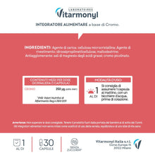 Carica l'immagine nel visualizzatore di Gallery, Vitarmonyl Glicemy Stop - Integratore Cromo - Metabolismo - 30 Capsule