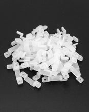 Carica l'immagine nel visualizzatore di Gallery, QWORK® 100 Pezzi Clip per Fissaggio Strisce LED, 12mm Clip per Supporto in Silicone per Fissaggio Strisce LED RGB 1210 (