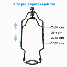 Carica l'immagine nel visualizzatore di Gallery, PATIKIL 8 9 10 11" Lampada Arpa Kit con Finestra, Regolabile Lampada Paralume Staffa Supporto con 3/8 IP E14 E26 E27 Lig