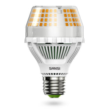 Carica l'immagine nel visualizzatore di Gallery, SANSI 25W (250W Equivalenti) Lampada LED a Risparmio Energetico, A19 Lampadina LED 4000lm 3000K Bianco Caldo, Angolo del fascio di 270° per Cucina, Ufficio, Officina, Garage, Non Dimmerabile