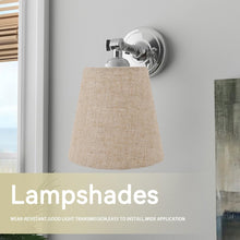 Carica l'immagine nel visualizzatore di Gallery, Paralume in Tessuto per Candela Lampadario Lampada da Parete, Set di 6 Paralumi da Comodino E14 da parete, Clip On Paral